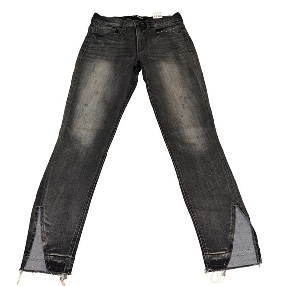 Express, Women's Stretch Denim Perfect Ankle, Frayed Jeans, Size 6R/6R, White - Picture 1 of 9